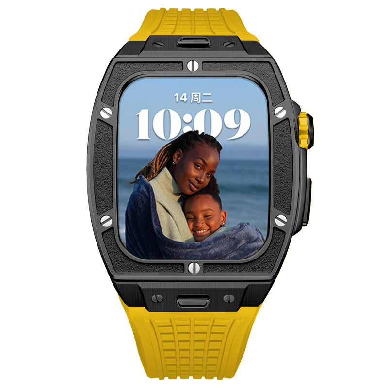 Apple Watch Case for Series 7/8/9 (45mm), C2 Black with Yellow
