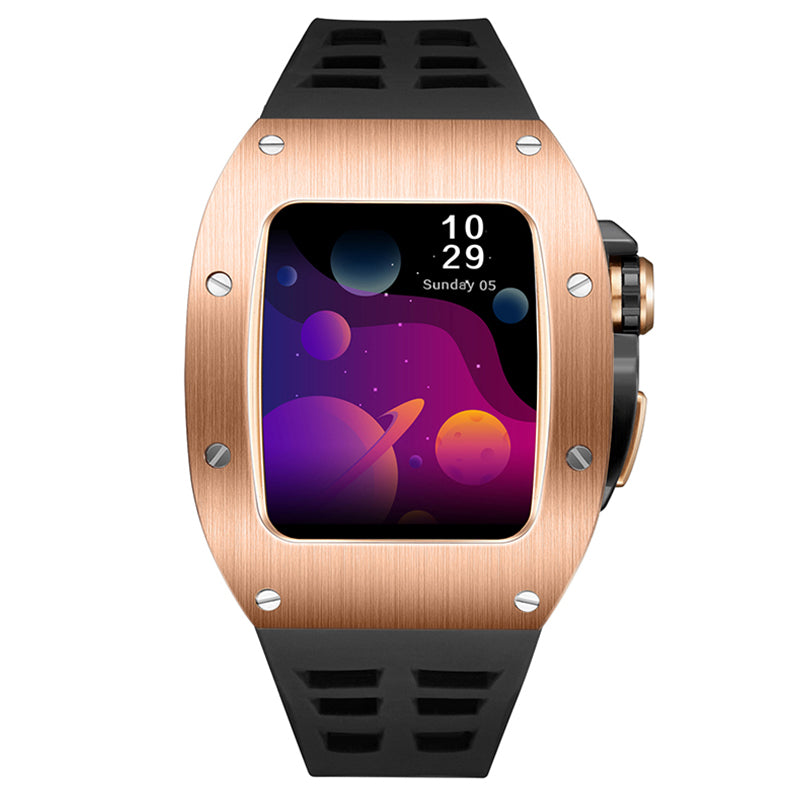 Apple Watch Case for Series 7/8/9 (45mm), C1 Rose Gold with Black