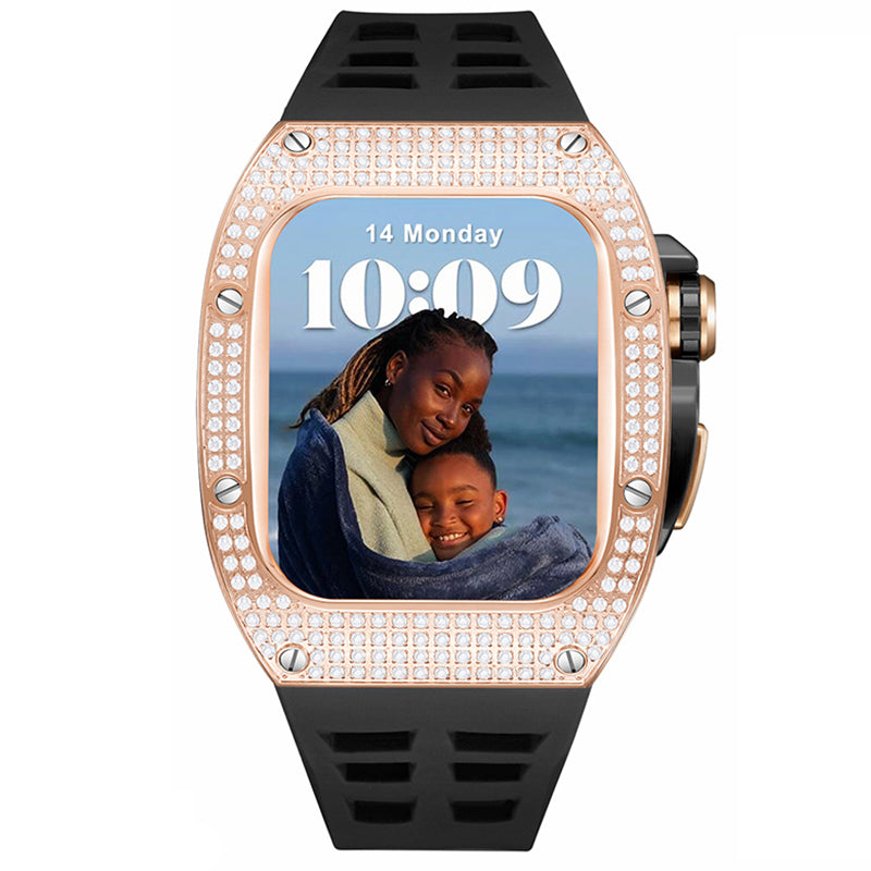 Apple Watch Case for Series 7/8/9 (45mm), C3 Rose Gold with Black