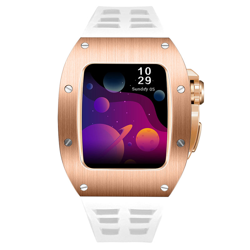 Apple Watch Case for Series 7/8/9 (45mm), C1 Rose Gold with White