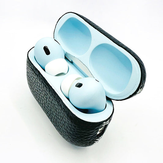 Apple AirPods Pro 3 Leather Calf Black with Blue
