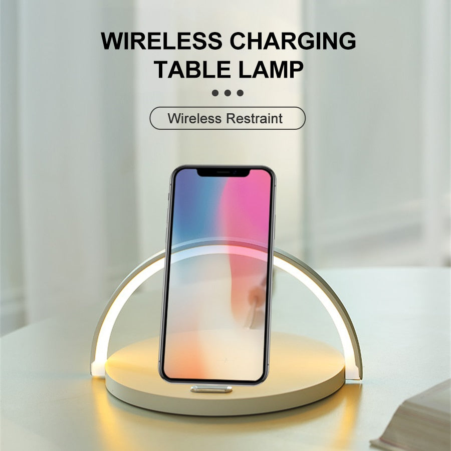 10W Qi Fast Wireless Charger Table Lamp