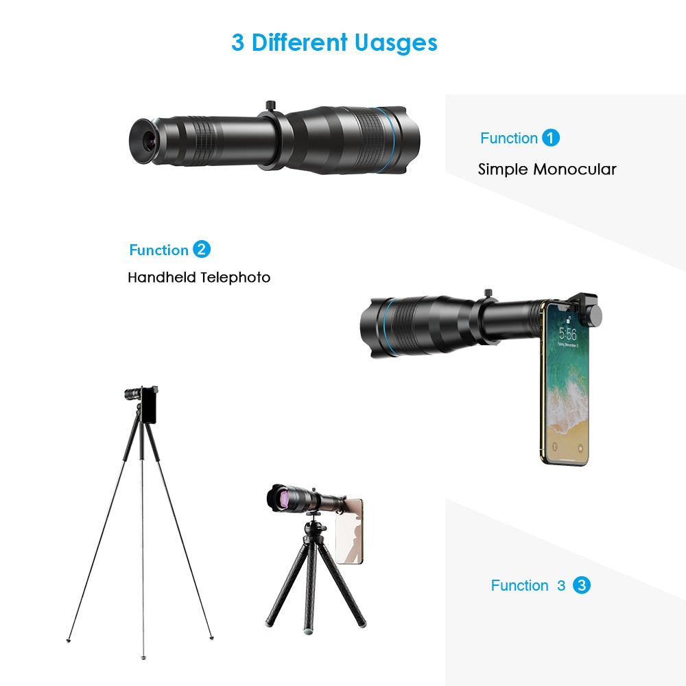 60X Mobile Phone Monocular Telescope