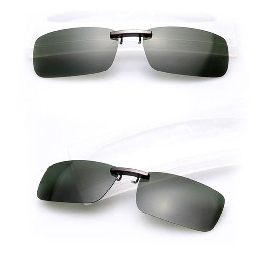 Vintage Polarized Clip On Sunglasses