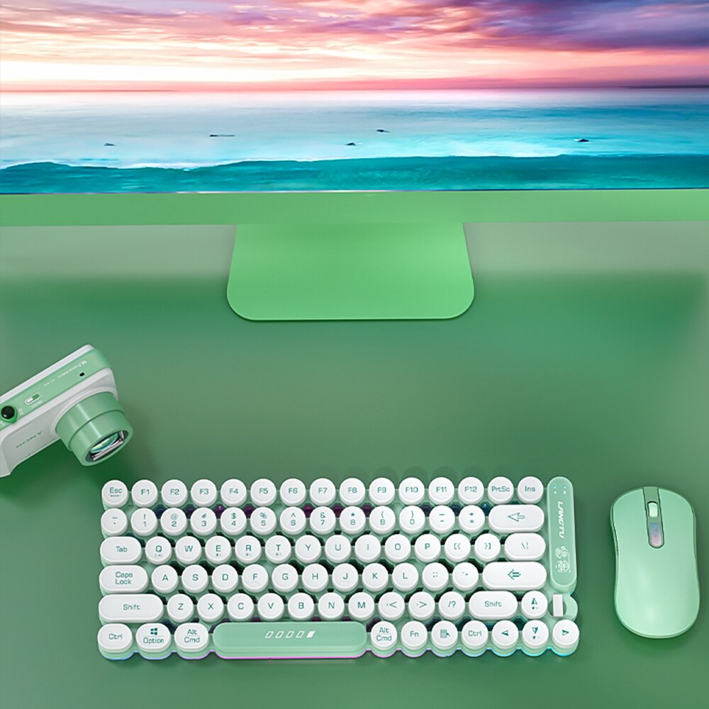 Punk Recargeable Wireless Bluetooth Keyboard