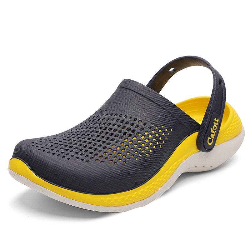 Unisexe découpe sabots chaussures mode hommes femmes jardin sandales commodité salle de bain pantoufles femmes antidérapant plage sandales tongs