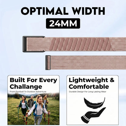 b&s Superknit Nylon Strap for Whoop 5.0 Peak, Color with S Steel Black Matte Clasp