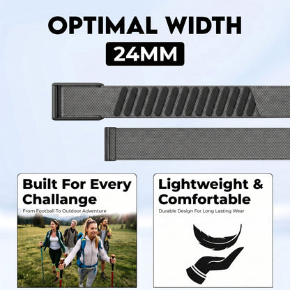 b&s Superknit Nylon Strap for Whoop 5.0 Peak, Color with S Steel Black Matte Clasp