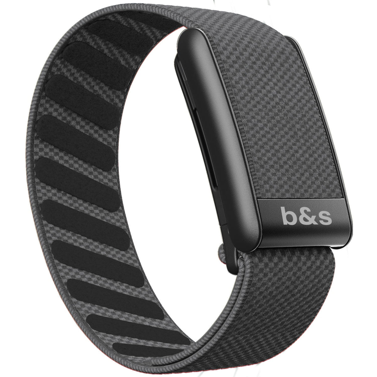 b&s Superknit Nylon Strap for Whoop 5.0 Peak, Color with S Steel Black Matte Clasp