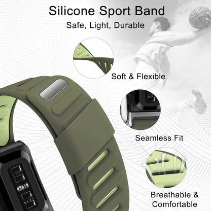 b&s Silicone Strap for Whoop 5.0 Peak, S Steel Glossy Silver Clasp