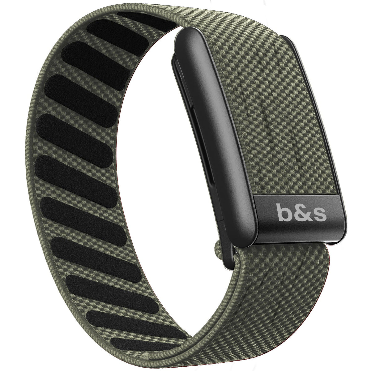 b&s Superknit Nylon Strap for Whoop 5.0 Peak, Color with S Steel Black Matte Clasp
