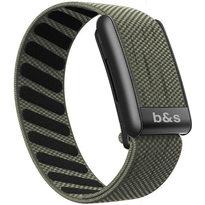 b&s Superknit Nylon Strap for Whoop 5.0 Peak, Color with S Steel Black Matte Clasp