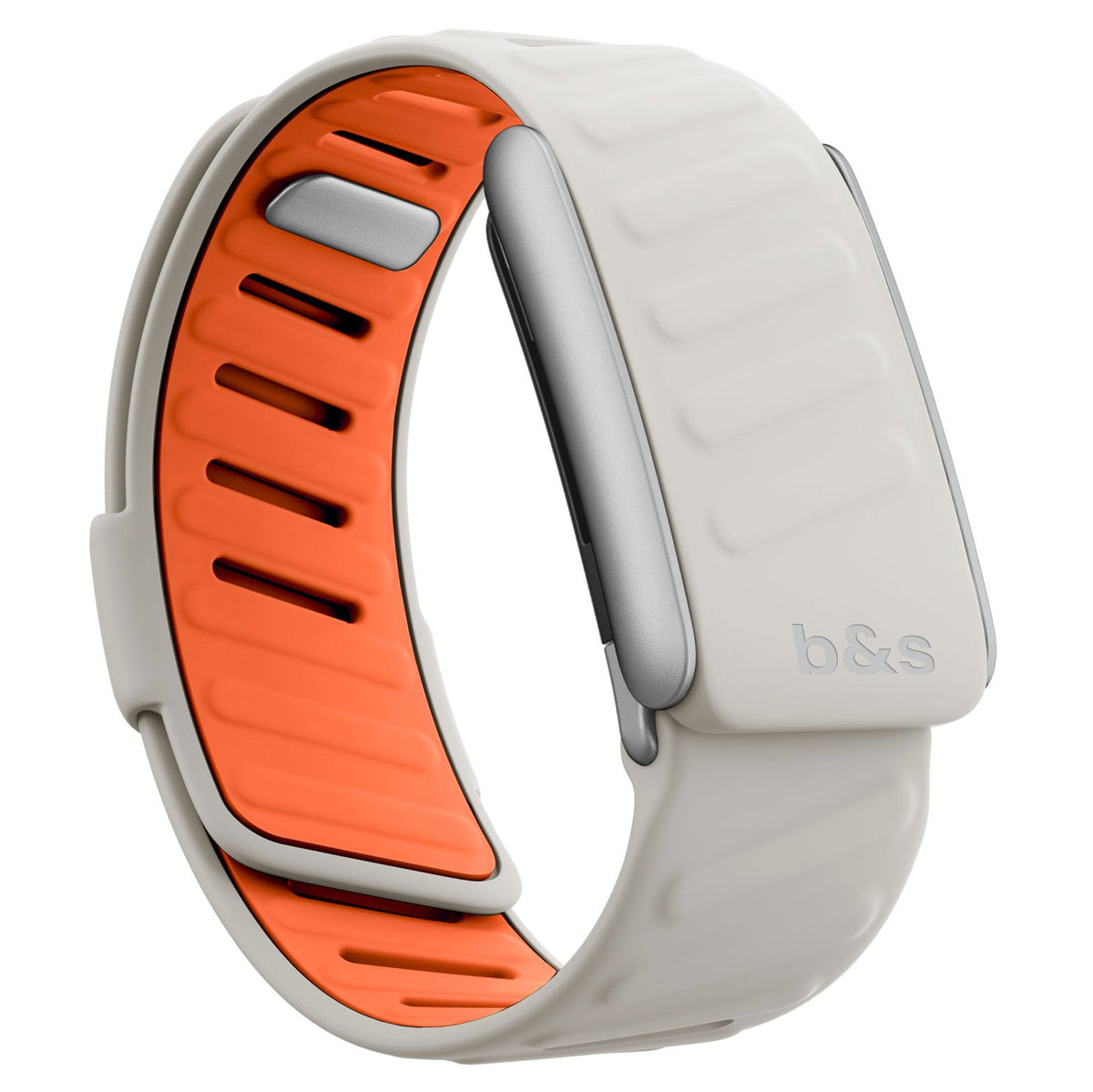 b&s Silicone Strap for Whoop 5.0 Peak, Army Green & Black with S Steel Brushed Silver Clasp