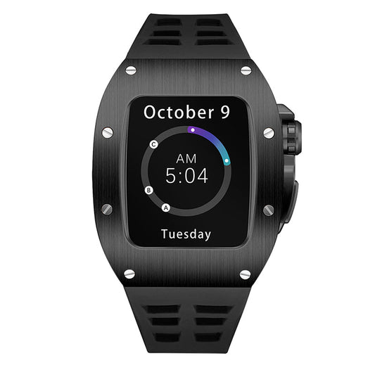 Apple Watch Case for Series 7/8/9 (45mm), C1 Jet Black with Black