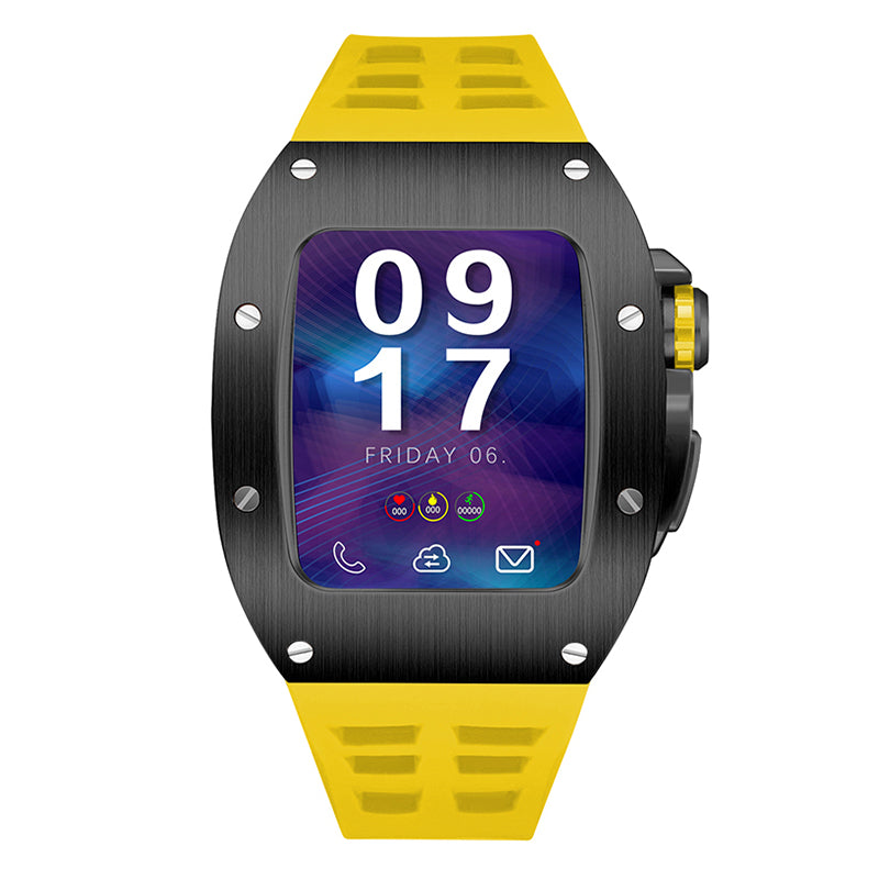 Apple Watch Case for Series 7/8/9 (45mm), C1 Black with Yellow