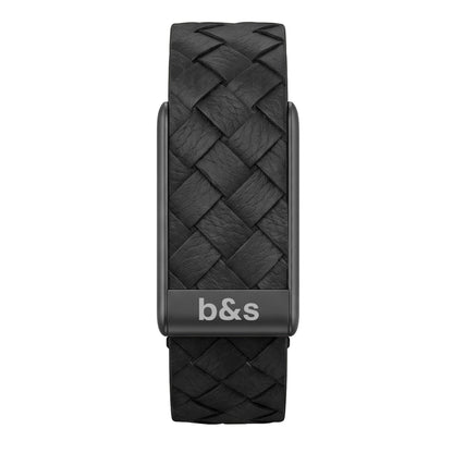 b&s Genuine Leather Strap for Whoop 5.0 Peak with Stainless Steel Black/Grey/Brown/Orange Clasp