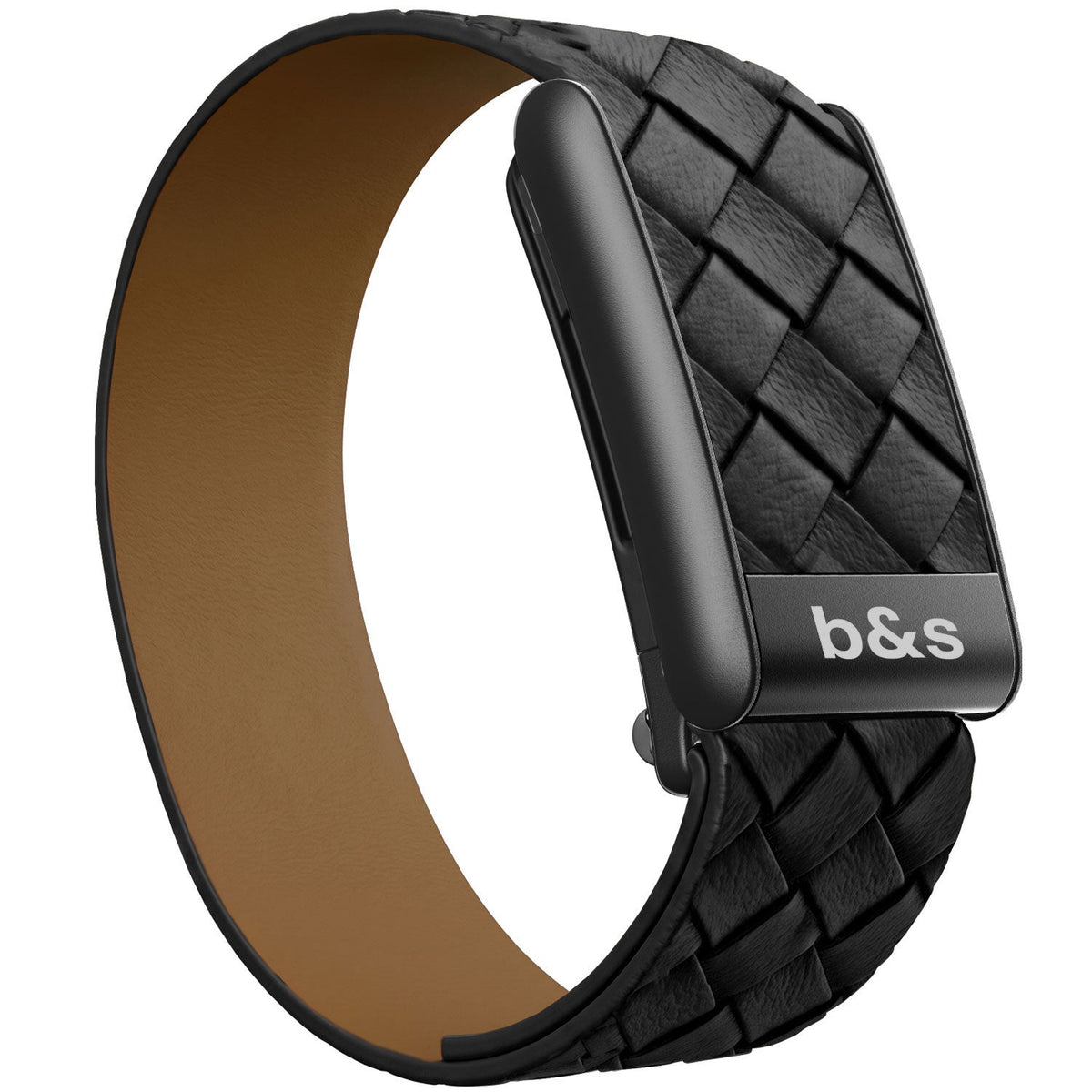 b&s Genuine Leather Strap for Whoop 5.0 Peak with Stainless Steel Black/Grey/Brown/Orange Clasp