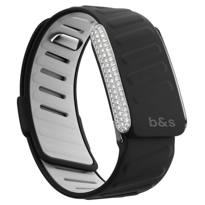 b&s Silicon Strap for Whoop 5.0 Peak with Stainless Steel White Crystals Clasp (Copy)