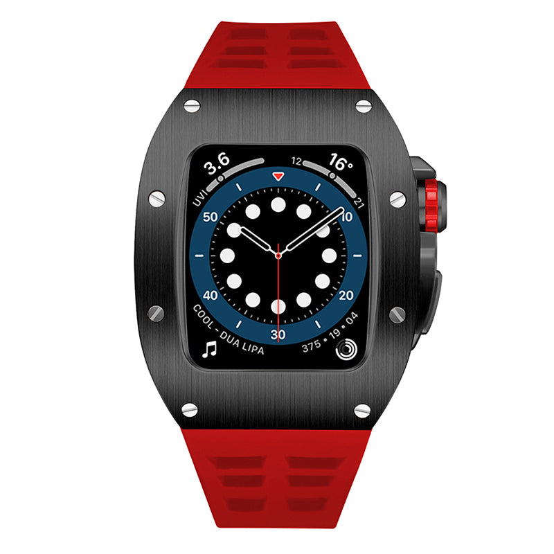 Apple Watch Case for Series 7/8/9 (45mm), C1 Black with Red