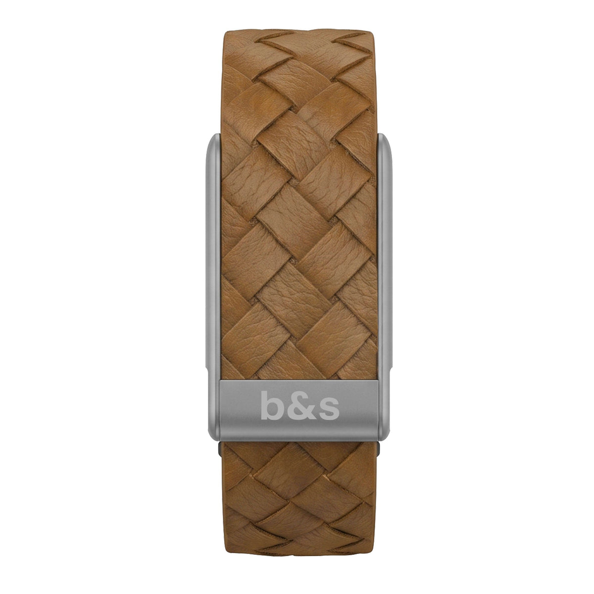b&s Genuine Leather Strap for Whoop MG Life, Grey with S Steel Titanium Color Clasp