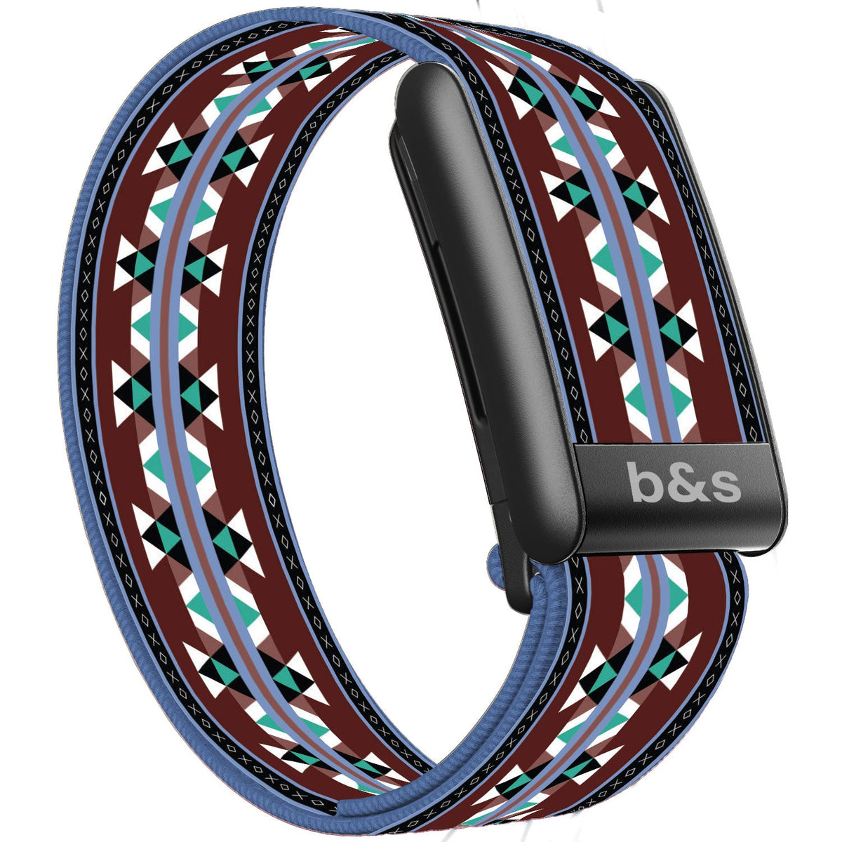 b&s Superknit Nylon Strap for Whoop 5.0 Peak, Color with S Steel Black Matte Clasp
