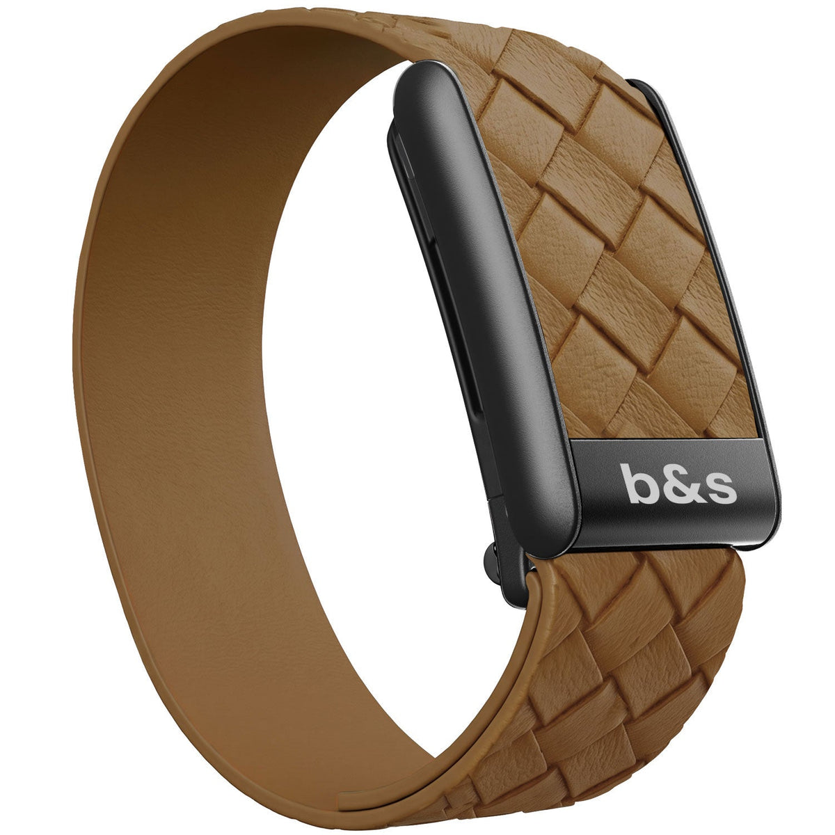 b&s Genuine Leather Strap for Whoop 5.0 Peak with Stainless Steel Black/Grey/Brown/Orange Clasp