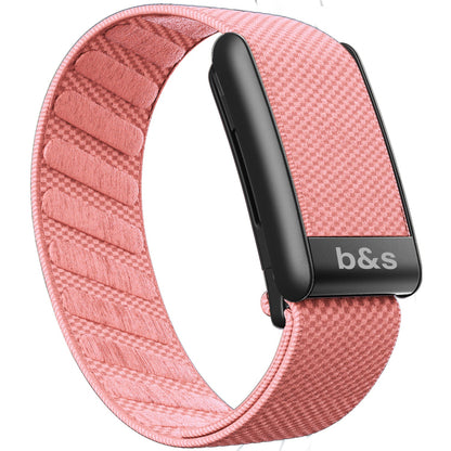 b&s Superknit Nylon Strap for Whoop 5.0 Peak, Color with S Steel Black Matte Clasp