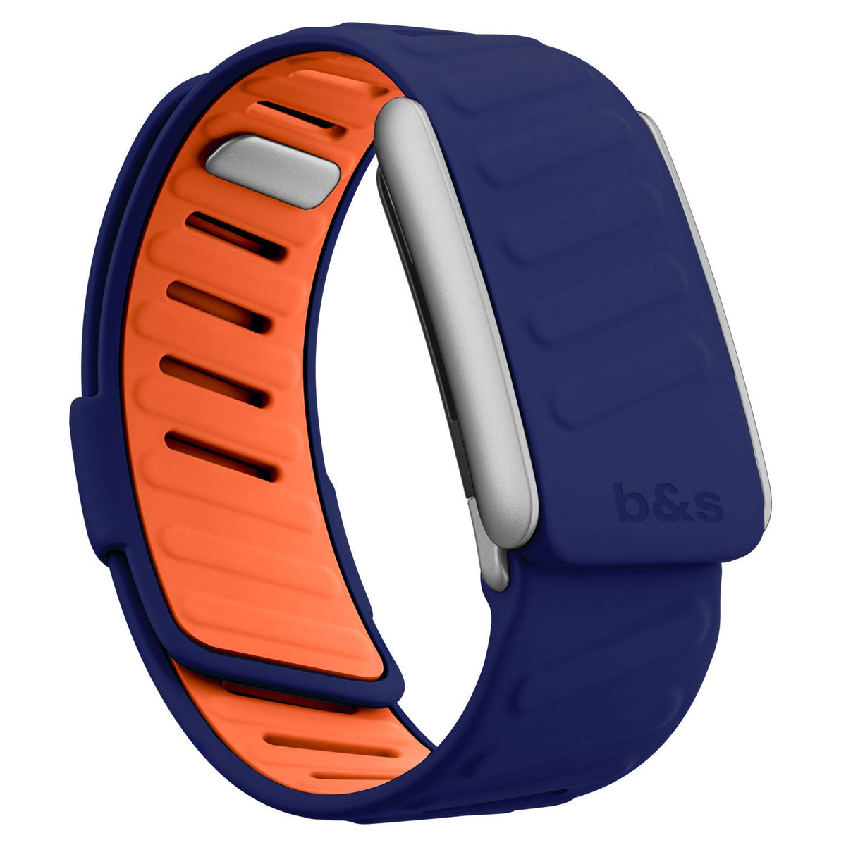 b&s Silicone Strap for Whoop 5.0 Peak, Army Green & Black with S Steel Brushed Silver Clasp