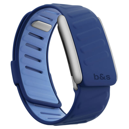 b&s Silicone Strap for Whoop 5.0 Peak, Army Green & Black with S Steel Brushed Silver Clasp
