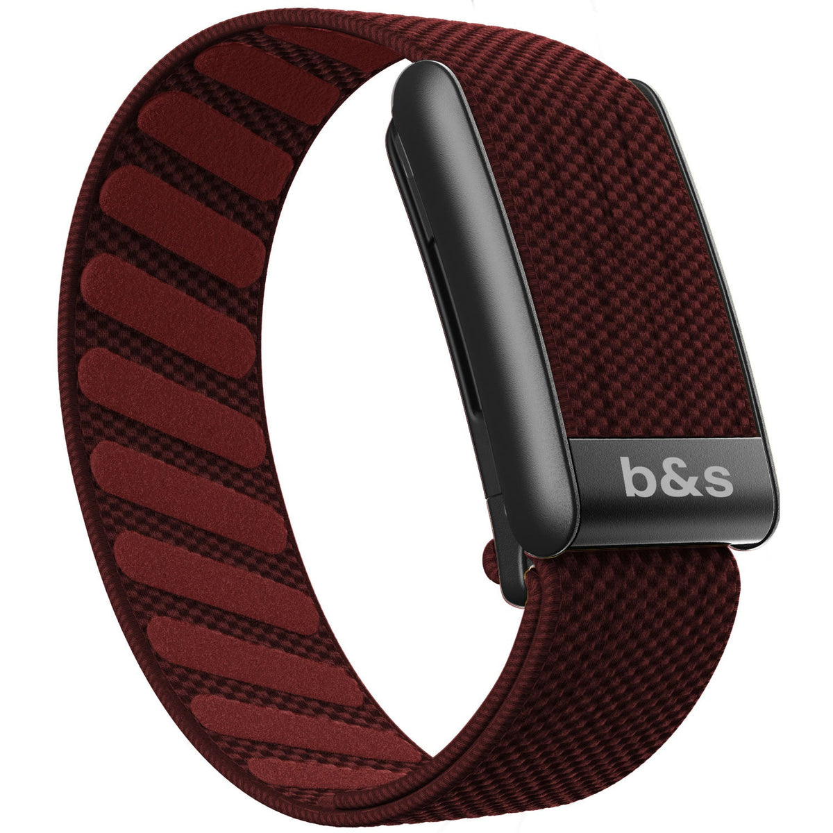 b&s Superknit Nylon Strap for Whoop 5.0 Peak, Color with S Steel Black Matte Clasp