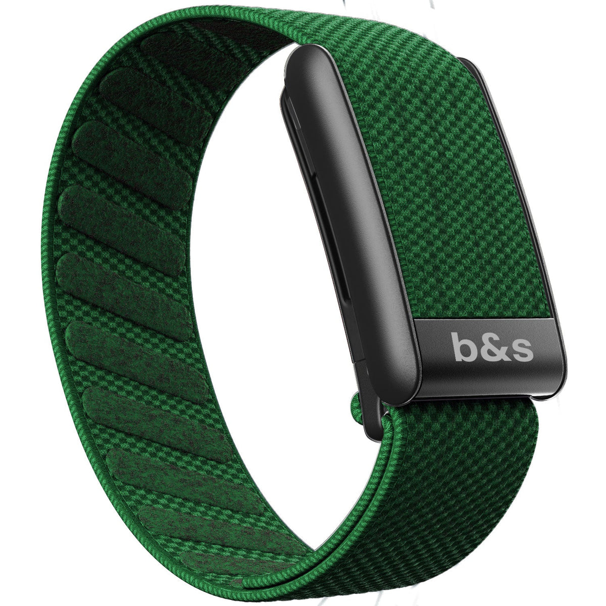 b&s Superknit Nylon Strap for Whoop 5.0 Peak, Color with S Steel Black Matte Clasp