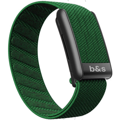 b&s Superknit Nylon Strap for Whoop 5.0 Peak, Color with S Steel Black Matte Clasp
