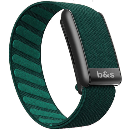 b&s Superknit Nylon Strap for Whoop 5.0 Peak, Color with S Steel Black Matte Clasp