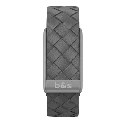 b&s Genuine Leather Strap for Whoop 5.0 Peak with Stainless Steel Titanium Clasp