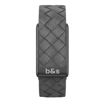 b&s Genuine Leather Strap for Whoop 5.0 Peak with Stainless Steel Black/Grey/Brown/Orange Clasp