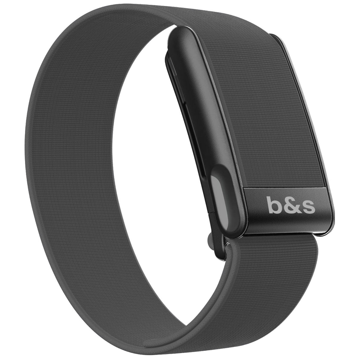 b&s Hydryknit Nylon Strap for Whoop MG Life, Black with S Steel Black Matte Clasp