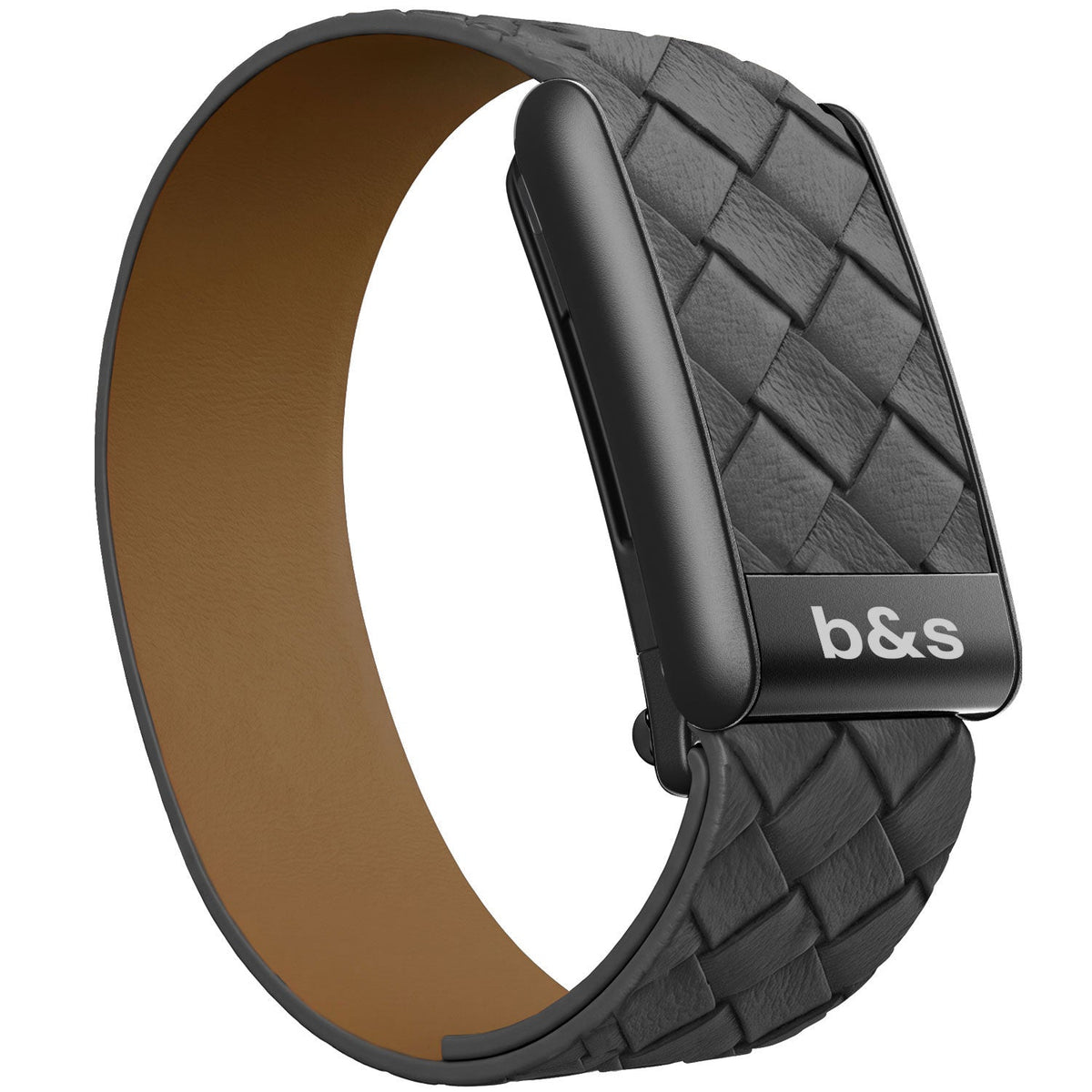 b&s Genuine Leather Strap for Whoop 5.0 Peak with Stainless Steel Black/Grey/Brown/Orange Clasp