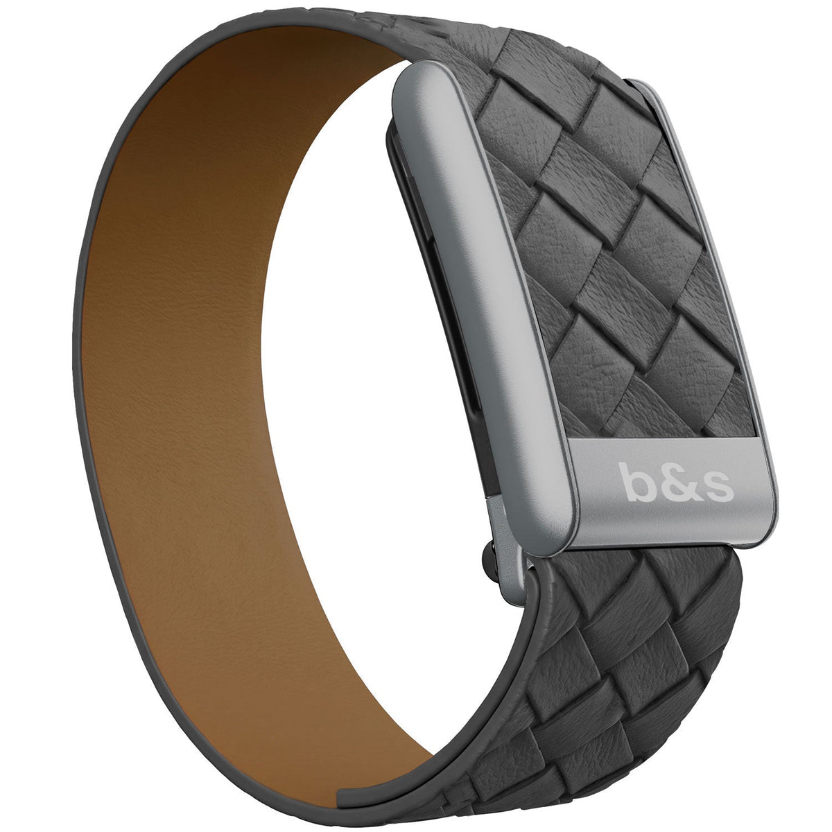 b&s Genuine Leather Strap for Whoop 5.0 Peak with Stainless Steel Titanium Clasp