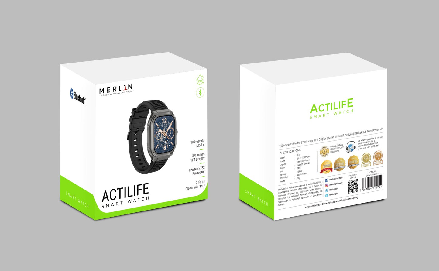 merlin actiLife hrv smart watch