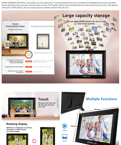 Merlin WiFi Photo Frame