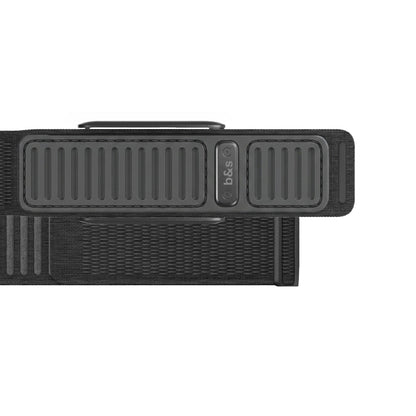 b&s Navigator Nylon+Plastic Strap for Whoop 5.0 Peak, Army GRN&ORN with S Steel Brushed Silver Clasp