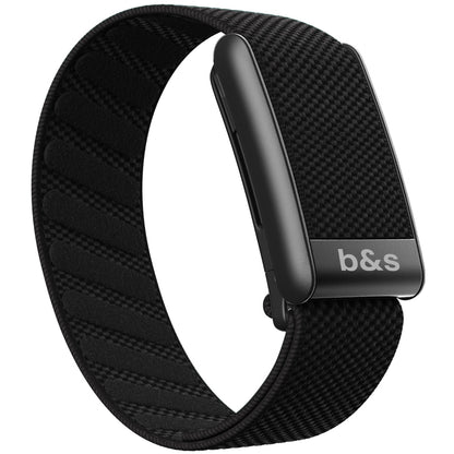 b&s Superknit Nylon Strap for Whoop 5.0 Peak, Color with S Steel Black Matte Clasp