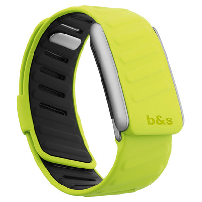 b&s Silicone Strap for Whoop 5.0 Peak, Army Green & Black with S Steel Brushed Silver Clasp