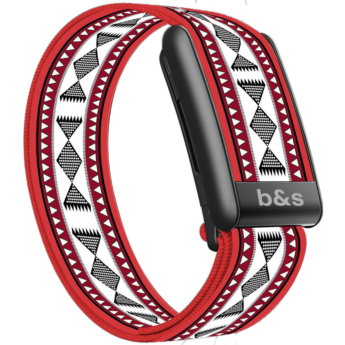 b&s Superknit Nylon Strap for Whoop 5.0 Peak, Color with S Steel Black Matte Clasp