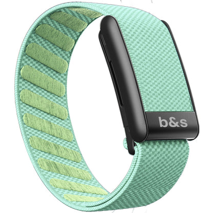 b&s Superknit Nylon Strap for Whoop 5.0 Peak, Color with S Steel Black Matte Clasp
