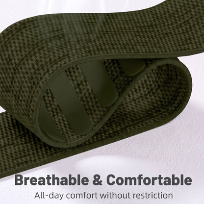 b&s Superknit Nylon Strap for Whoop 5.0 Peak, Jet Black with S Steel Matte Gold Clasp