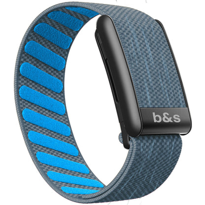 b&s Superknit Nylon Strap for Whoop 5.0 Peak, Color with S Steel Black Matte Clasp