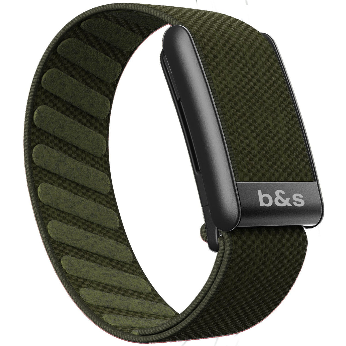 b&s Superknit Nylon Strap for Whoop 5.0 Peak, Color with S Steel Black Matte Clasp