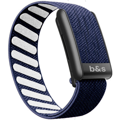 b&s Superknit Nylon Strap for Whoop 5.0 Peak, Color with S Steel Black Matte Clasp