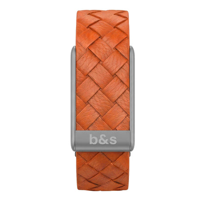 b&s Genuine Leather Strap for Whoop 5.0 Peak with Stainless Steel Titanium Clasp